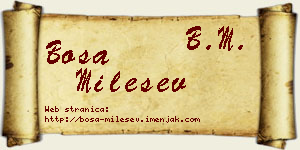 Bosa Milešev vizit kartica
